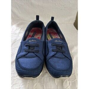 Skechers Women Microburst Washable Bungee - Blue - Size 8